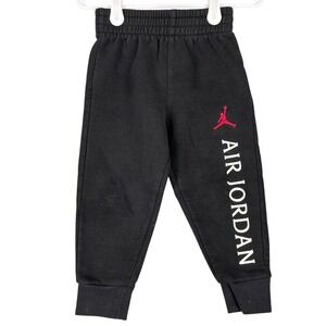 Air Jordan Toddler 2T‎ Black Jogger Pants Red Jumpman Logo Activewear Basketball